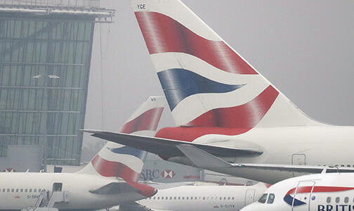 heathrow airport plane tailfin Thumbnail
